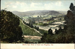 Bird's Eye View of Town and Hills Los Angeles, CA Postcard Postcard Postcard