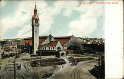 Bird's Eye View of Union Depot Postcard