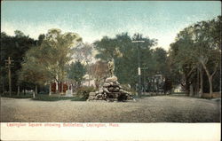 Lexington Square showing Battlefield Postcard