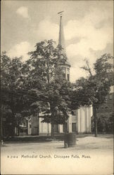 Methodist Church Chicopee Falls, MA Postcard Postcard Postcard