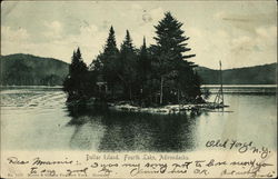 Dollar Island, Fourth Lake, Adirondacks Inlet, NY Postcard Postcard Postcard