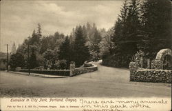 Entrance to City Park Portland, OR Postcard Postcard Postcard