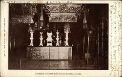 Interior Chinese Joss House Portland, OR Postcard Postcard Postcard