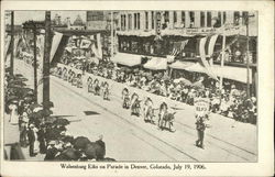 Walsenburg Elks on Parade, July 19, 1906 Postcard