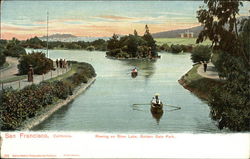 Rowing on Stow Lake, Golden Gate Park Postcard