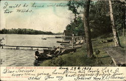 View of Hacker's Shore of Large Cedar Lake Postcard