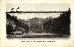 Marent Trestle, N. P. Railway Postcard