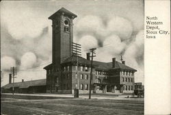 North Western Depot Sioux City, IA Postcard Postcard Postcard