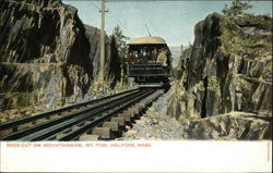 Rock Cut on Mountainside, Mt. Tom Holyoke, MA Postcard Postcard Postcard