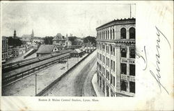 Boston & Maine Central Station Postcard