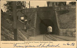 South End of Railroad Tunnel Newburyport, MA Postcard Postcard Postcard