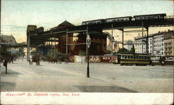 10th Street Elevated Curve Postcard