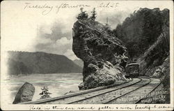 Through the Gorge by Trolley Postcard