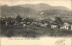 General View of Town North Adams, MA Postcard Postcard Postcard