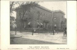 Free Public Library and City Offices Postcard