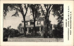 Home of Uncanoonuc Lodge No. 86 I. O. O. F. Manchester, NH Postcard Postcard Postcard