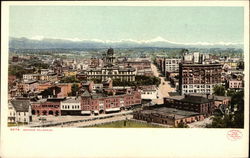 View of Town and Mountains Denver, CO Postcard Postcard Postcard