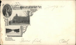 The Cascade, Brooks House and Connecticut River Brattleboro, VT Postcard Postcard Postcard