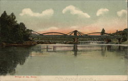 Bridge at Jay, Maine Postcard