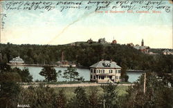 View of Reservoir Hill Gardner, MA Postcard Postcard Postcard