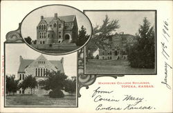 Washburn College Buildings Postcard