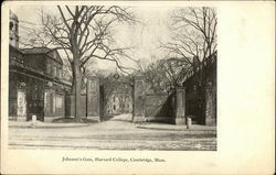 Johnson's Gate at Harvard College Postcard