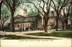 Harvard Hall at Harvard College Cambridge, MA Postcard Postcard Postcard