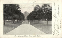 Swarthmore College Dome and Walk Postcard