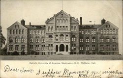 Catholic University of America. McMahon Hall Postcard