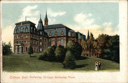 College Hall at Wellesley College Massachusetts Postcard Postcard Postcard