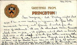 Greetings from Princeton University New Jersey Postcard Postcard Postcard