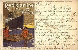 Red Star Line, Anvers-New York Postcard