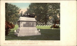 Monument to the Andrews Raiders, National Cemetery Postcard