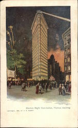 Election Night Illumination, Flatiron Building Postcard