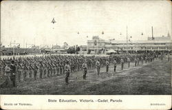 State Education, Victoria - Cadet Parade Postcard