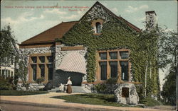 Public Library and Soldiers and Sailors' Monument Nyack, NY Postcard Postcard Postcard