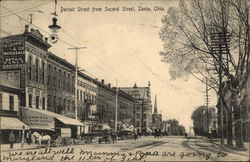 Detroit Street from Second Street Xenia, OH Postcard Postcard Postcard