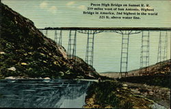 Pecos High Bridge on Sunset R. R. Postcard