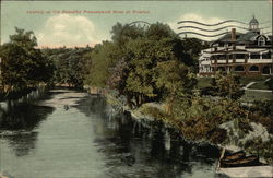 Looking Up the Beautiful Presumpscot River Postcard