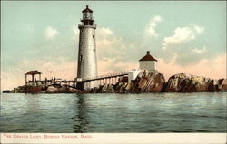 The Graves Light, Boston Harbor Massachusetts Postcard Postcard Postcard