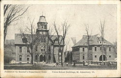 Union School Buildings Postcard