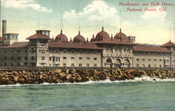 Breakwater and Bath House Redondo Beach, CA Postcard Postcard Postcard