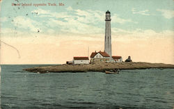 Boon Island and Lighthouse York, ME Postcard Postcard Postcard