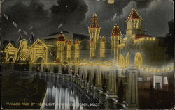 Paragon Park by Moonlight Postcard