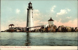 The Graves Light, Boston Harbor Massachusetts Postcard Postcard Postcard