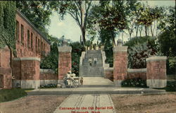 Entrance to the Old Burial Hill Postcard