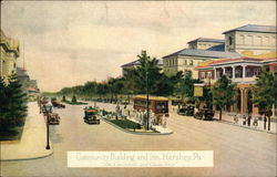 Community Building and Inn Postcard