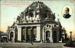 Temple of Music, Pan. Am. Ex. 1901 in which Pres. McKinley was Shot Postcard