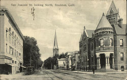 San Joaquin Street Looking North Stockton, CA Postcard Postcard Postcard