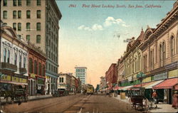 First Street Looking South Postcard